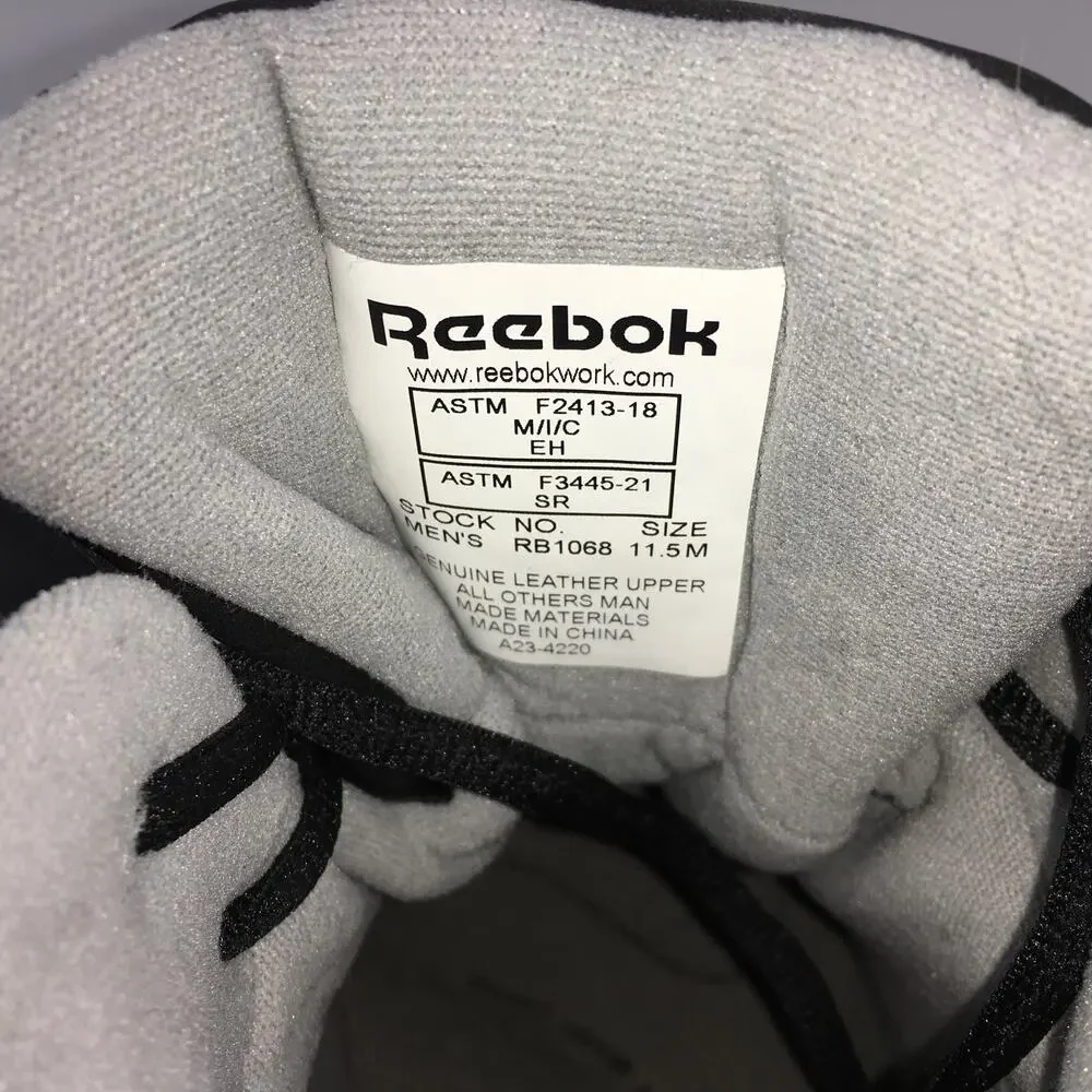 Reebok Beamer Waterproof Composite Toe Athletic Work Boot Mens 11.5 M Black NWOT